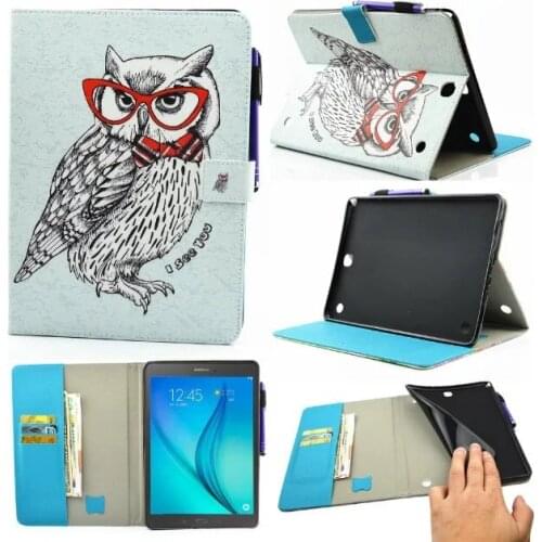 Smart PU Leather Case For Samsung Galaxy Tab A 9.7 SM-T550 SM-T555 T550 Case 2 Folding Flip Cover Shell Stand Case