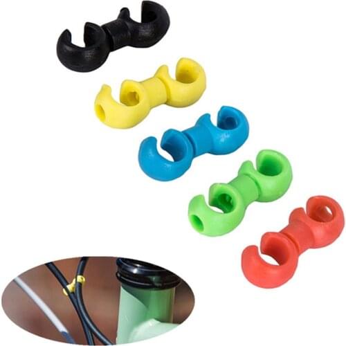 10Pcs Bicycle Cable Clips Rotating Hooks MTB Bike Derailleur Cable Brake Cable Housing Fixing Holder Organizer