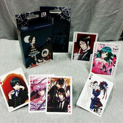 54 Sheets/Set Anime Black Butler Poker Cards Comics Character Collection Playing Cards Christmas and New Year gifts