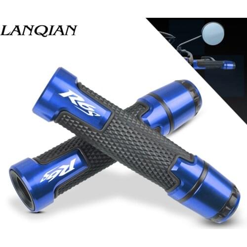 7/8'' Motorcycle Aluminum Plastic Handle Grips With Logo For YAMAHA R6S CANADA USA EUROPE VERSION 2006 2007 2008 2009