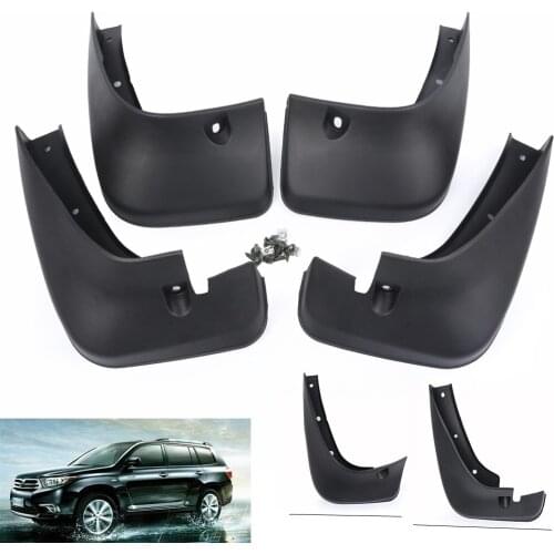 Auto Car Splash Guard Mudguards Mud Flap For TOYOTA Highlander 2001 2002 2003 2004 2005 2006 2007 Black Plastic 4PCS/SET