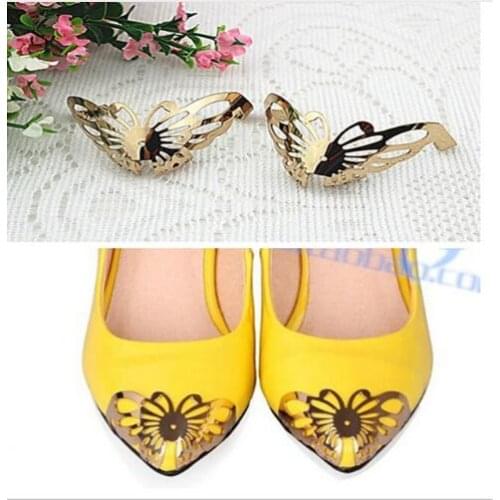 Free shipping (6 PCS/lot) pointy shoes protection shoes repair broken toe head hollow metal butterfly set cover repair parts