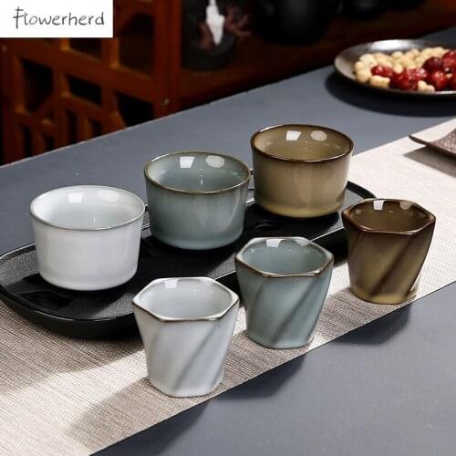 Large Ceramic Tea Cup Teaware Kung Fu Tea Set Cup Official Kiln Porcelain Teacup Tea Bowl