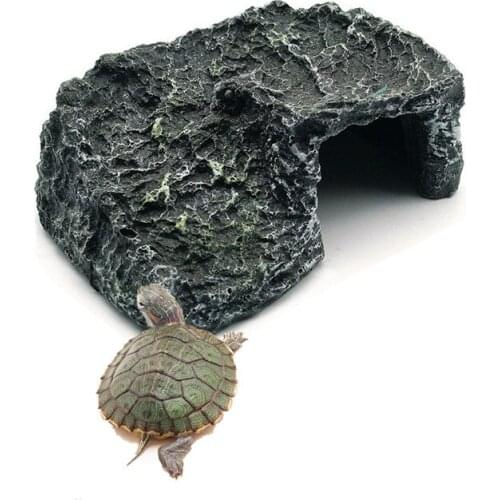 Aquarium Turtle Basking Climbing Platform Turtle Tank Basking Island Stone Ornament Aquarium Cave Decoration for Turtle Repitle