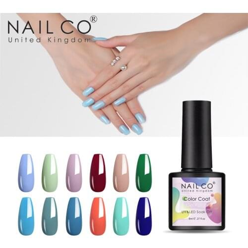 NAILCO New Spring Listing 81 Colors Soak Off Gel Nail Polish 8ml UV Led Semi permanent Art Varnish Lacquer Hybrid Gel Polish