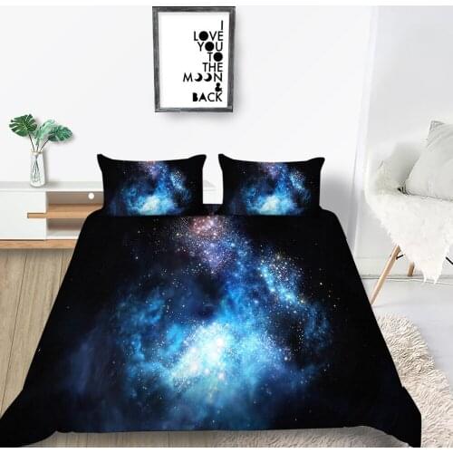 3D Universe Bedding Set King Size Fashionable Fantasy Galaxy Duvet Cover Queen Twin Full Single Double Unique Design Bed Set