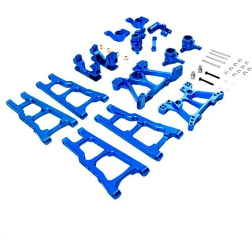 W001 Upgrade Metal Chassis Arm C Seat Rear Stub Axle Parts Kit for Traxxas SLASH 4X4 1/10 RC Car Truck Parts