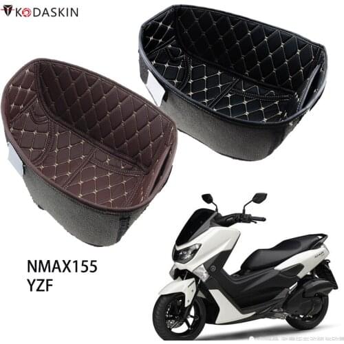 MOtorcycle PU Leather Rear Trunk Cargo Liner Protector Motorcycle Seat Bucket Pad for yzf NMAX 155 nmax155 yamaha Accessories