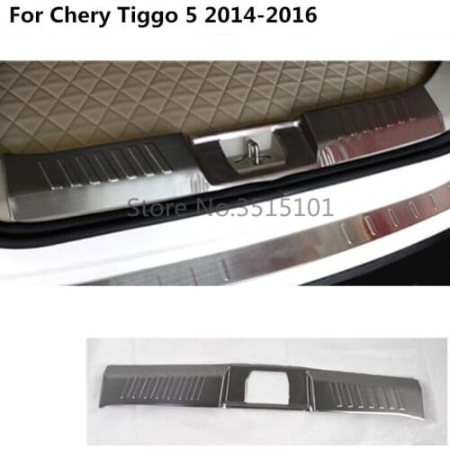 Car body Stainless Steel inner Rear back Bumper trim plate Trunk bumper frame threshold For Chery Tiggo 5 Tiggo5 2014 2015 2016