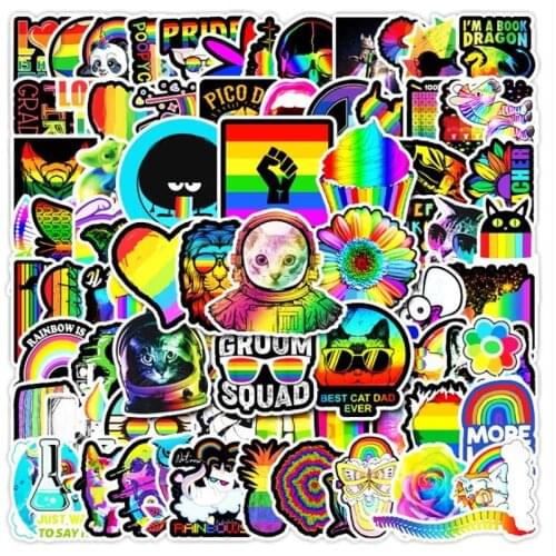 50 100PCS Expression Neon Light Stickers Toy Cartoons for Anime Animal Cute Decals Laptop Phone Suitcase Guitar Fridge Pegatinas