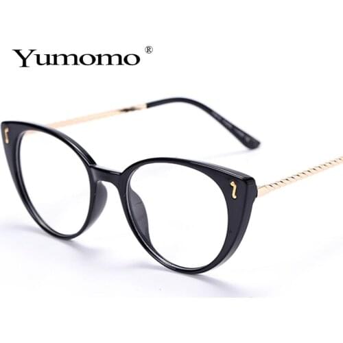 Plastic cute retro cat eye glasses frame female male lady optical fashion computer glasses oculos de sol