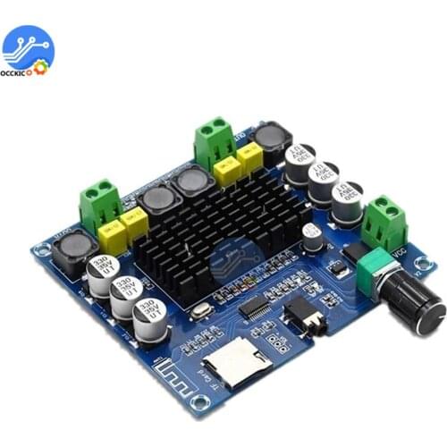 XH-A104 Bluetooth 4.1 Digital Amplifier Board Dual Channel TPA3116 2x50W DC12-24V Stereo Audio AMP Support TF AUX 2*50W
