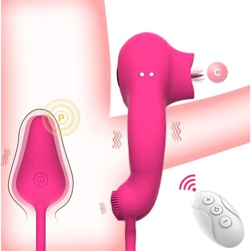 Remote Control Tongue Licking Resonance Anal Plug Vibrating Egg Lock Sperm Ring Male Delayed Ejaculation Sex Toy For Aldult