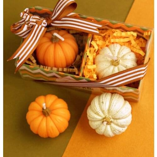 Silicone Mold Fondant Mini Pumpkin Shape Halloween Candle Mold For Cake Decorations Aroma Stone Moulds