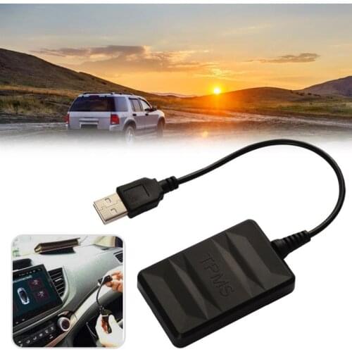 6 in 1 Car USB TPMS Tire Pressure Monitoring System Safety with 4 Internal External Sensor for Android Car Player GPS Navigation