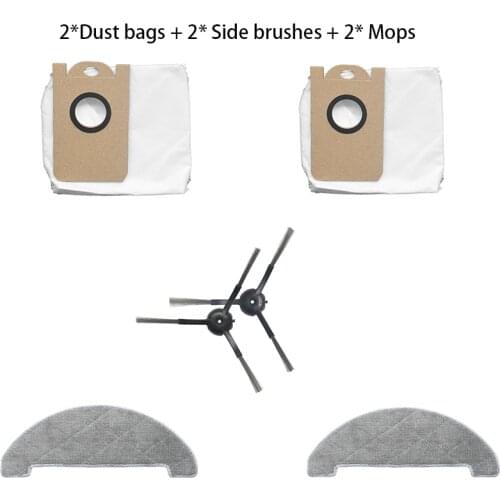 Replaceble Dust Bags Colletion Mops Side Rolling Brushes Accessories Sets Parts for VIOMI S9 Robot Vacuum Cleaner