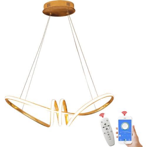 TCY Gold Chrome plating Modern Led pendant lignts For Dining Room Kitchen Room Living Room Home Deco pendant lamp Fixtures