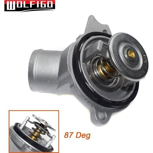 WOLFIGO New Engine Coolant Thermostat Assembly with Gasket Seal For Mercedes-Benz C240 W203 W211 W639 1122000015,TH31887G1