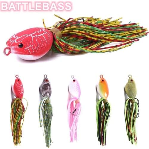 1pcs/ lifelike frog plastic fishing hard bait10cm/10g Bass hook top water artificial Wobbler squid crank strong Pesca soft bait