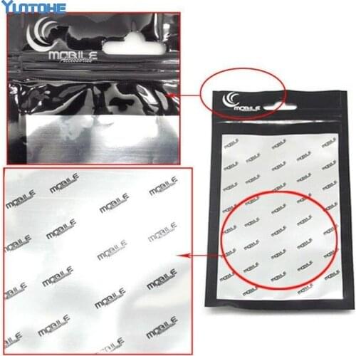 10*18cm clear+Aluminum Letter twill stripe Mobile phone cover case retail package bag Opp bag top poly OPP plastic packing bag