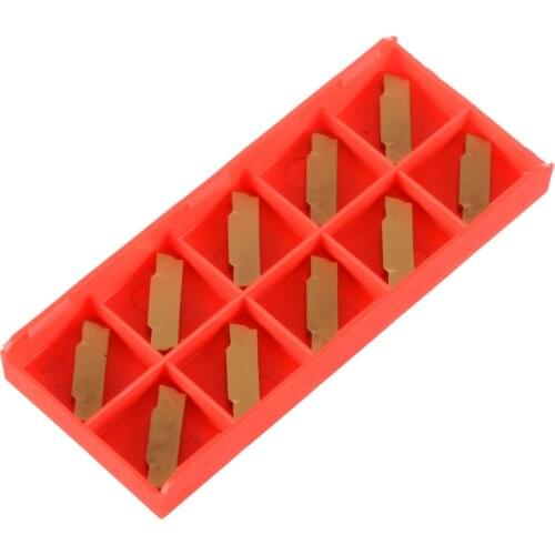 10pcs MGMN300-M Blades Golden Carbide Inserts CNC Lathe Turning Grooving Cutters 30x5x3mm For Wood Steel Copper Plastic