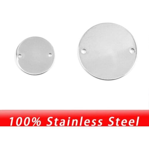 100% Stainless Steel 20/30mm Round Blank Stamping Tags Pendants Circle Metal Blank Charms For Jewelry Making Wholesale 10pcs