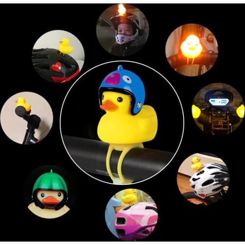 2019 ring the toy Duckling model toy Children baby Cartoon Duck Head Light Shining Duck Bells Handlebar Accessories