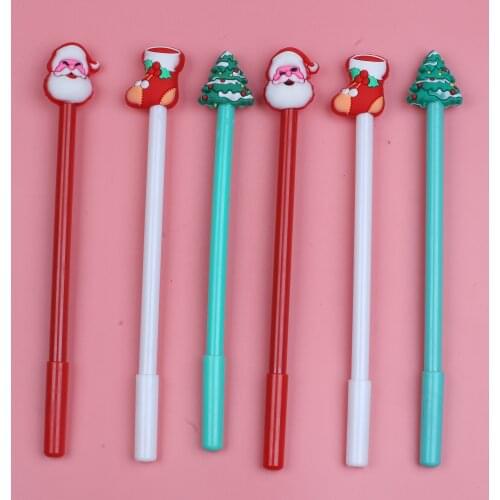 24Pc Novelty Christmas Cute Kawaii Gel Pens Funny Stationery Black Cool Ballpoint Rollerball Back to School Stuff Thing Kit Gift