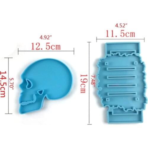 97QE Skeleton Coaster Epoxy Resin Mold Cup Mat Casting Silicone Mould DIY Crafts Jewelry Placement Plate Decoration Making Tools