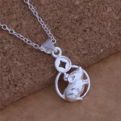 AN039 Hot sterling Necklace fashion jewelry pendant mouse /gdraouya aifaizma silver color