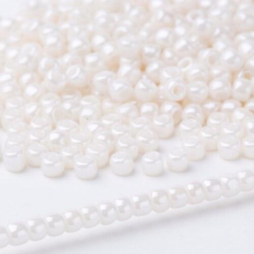 Taidian White TOHO Seedbeads 2mm 11/0 Pearl Beadwork Glass Jewelry Crafts 11/0 For Native Beaded 3grams/lot about 290pcs
