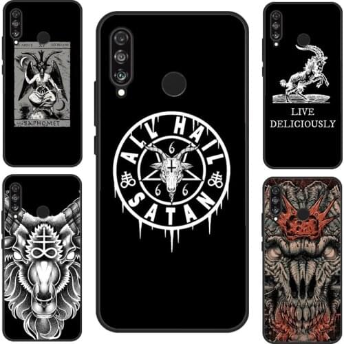 Baphoment and Satanic Hail Satan For Huawei P20 Lite P30 P40 Pro P Smart 2019 2021 Nova 5T Case For Honor 10i 20 8A 8X 9X