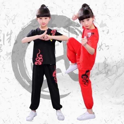 Children Chinese Traditional Wushu Clothing for Kids Martial Arts Uniform Kung Fu Suit Girls Boys Stage Performance Costume Set