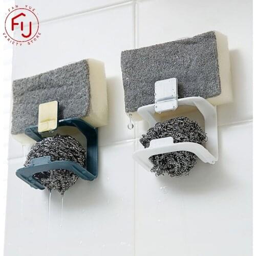 Double layer Suction Cup Sink Drain Rack Wall Sucker Sponge Storage Drying Holder Kitchen Sink Soap Stand Dish Cloth Organizer