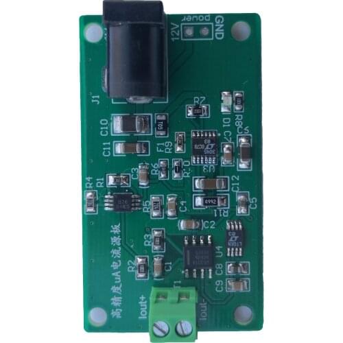 UA level constant current source, high precision micro ampere current, low noise of excitation voltage of various sensors
