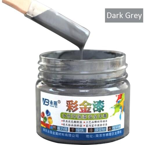 Wood Varnish Water-based Paint Acrylic Lacquer Paint for Wood Coating Fabric Furniture Wall Ceramic Metal Hand-painted100g Gray