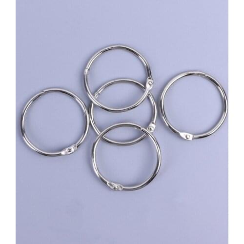 Metal Loose Leaf Book Binder Hoop Ring Multifunctional Keychain Circle DIY Album