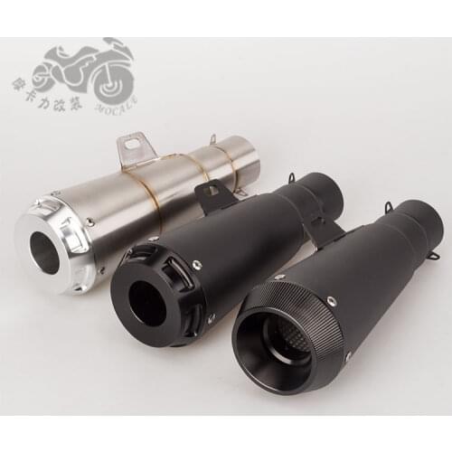 Motorcycle modified exhaust pipe muffler CNC exhaust with DB Killer suitable for GSXR750 CBR500RR ZX6R Huanglong 600