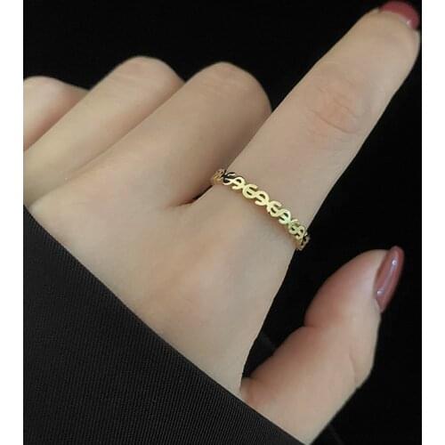 Fashion Gold Color US Dollar Sign Stainless Steel Rings for Women Men Punk Statement Finger Ring Fashion Trendy ring Jewelry