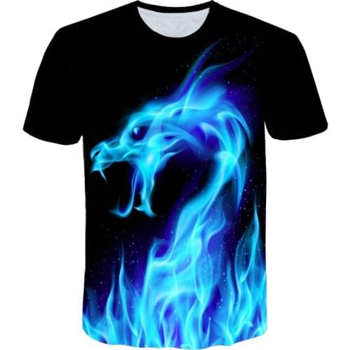 2021 New Print Flame mens T-shirt Summer Fashion Casual Short-Sleeved 3D Round Neck tshirt Tops Smoke Element Graphic t shirts