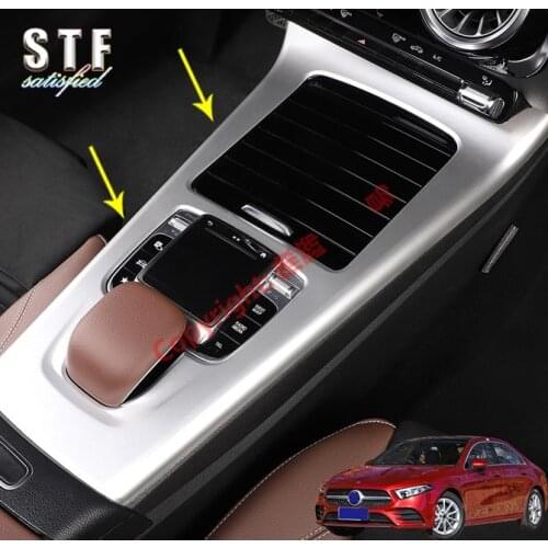 ABS Pearl Chrome Interior Gearshift Shift Gear Panel Frame Cover Trim Bezel Car-Styling Molding For Benz A Class W177 2019 2020