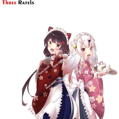 Three Ratels D357 Nakiri Ayame Inui Toko And Poyoyo Hololive Stickers For Laptop Decoration Personalized Cartoon Decals