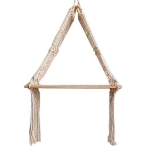 Wall Shelf Storage Rack Shlef Frame Hooks Boho Living Room Home Decor Bedroom DIY Weaving Creative Simplicity Handmade Shelves