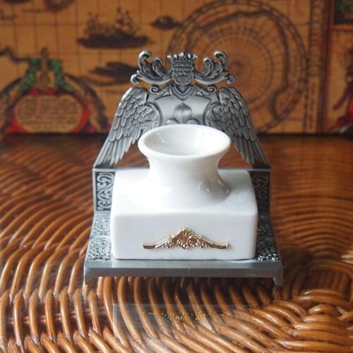 New Deluxe Ceramic Pen Fount for Feather Dip Pen