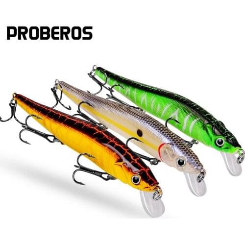 PROBEROS Minnow Lures 6pc Fishing lure 4.7"-11.94cm/14.47g-0.51oz 6 color Crankbait