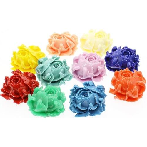 Synthetic Coral Flower-shaped Coral Loose Beads Hand-carved Flowers Powder Pressed Beads Beads for Jewelry Making Spacer Beads