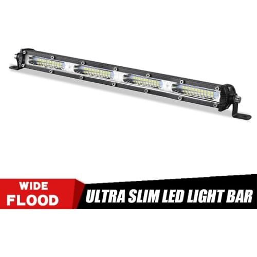 DERI 13inch 120W Ultra Slim LED light bar flood beam Dual Row Car light Super Slim LED work lights barra led off road work lamp