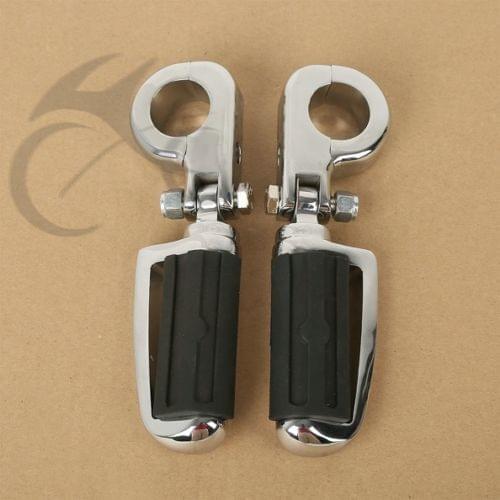 Universal 1 1/4" 32mm Universal Engine Guards Foot Pegs Footrests With Clamps For Harley