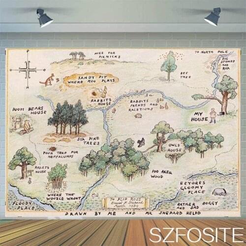 Ancient Mystery Treasure Map Series Backdrop Children Birthday Party Table Decoration Kids Photography Background Vinyl Banner