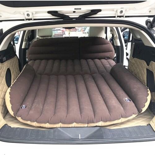 SUV Trunk Inflatable Car Mattress Beige Brown Two-color 46 Points Business Car Inflatable Cushion Car Bed With Car Electric Pump